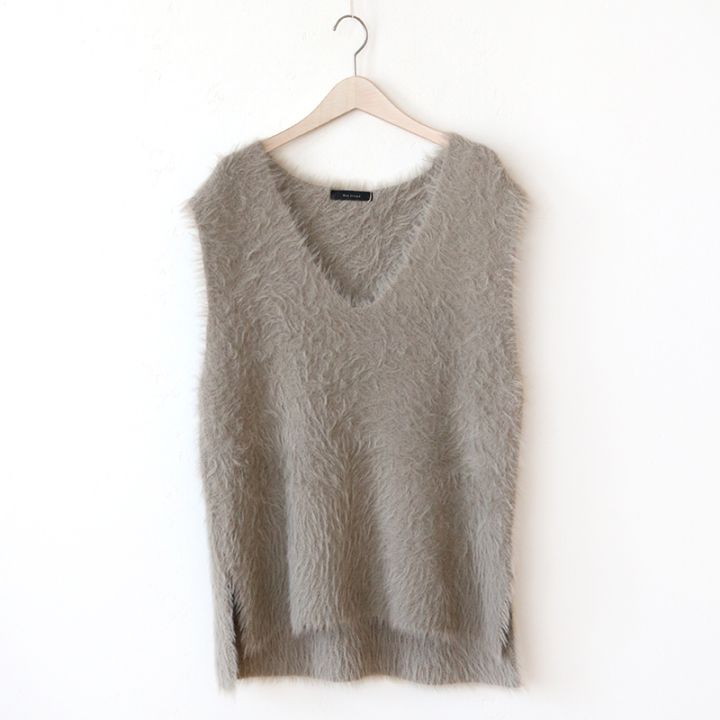 総針シャギーニットベスト