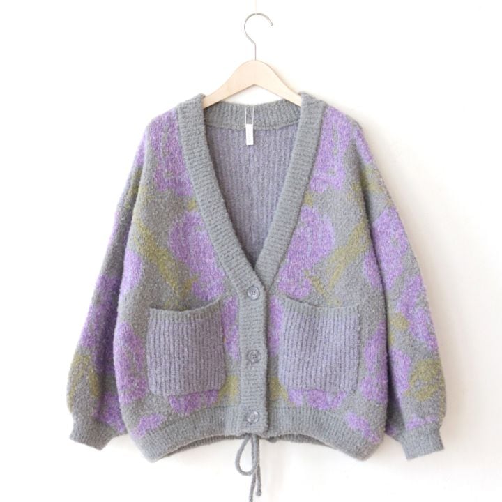 ブークレJQニット コクーンカーディガン○