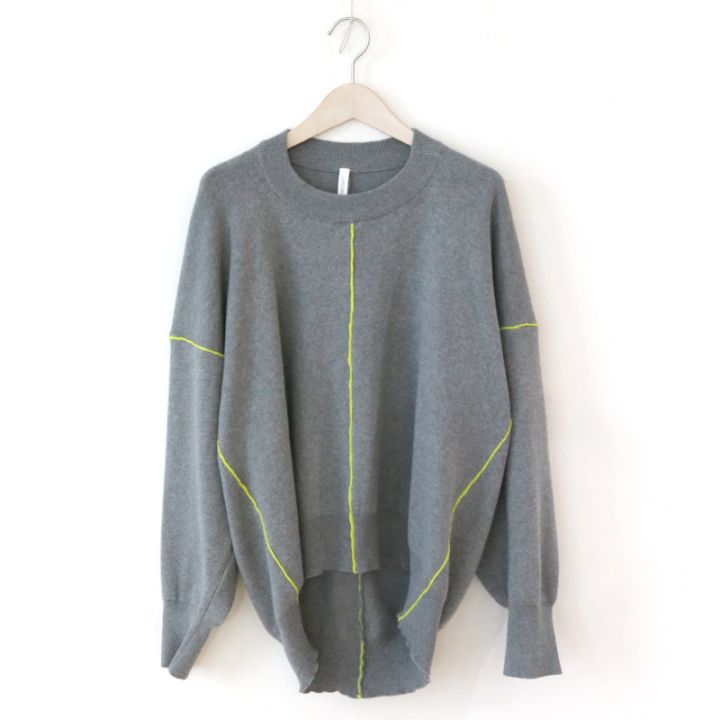 スウェットライク天竺編み コクーンニット○