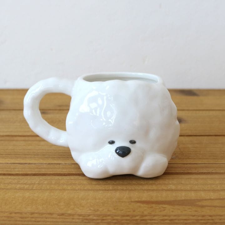 【3月上旬お届け】モフモフアニマル足裏マグ ビションフリーゼ