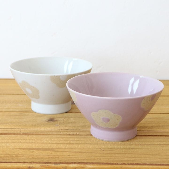 フラワーくわらんか茶碗