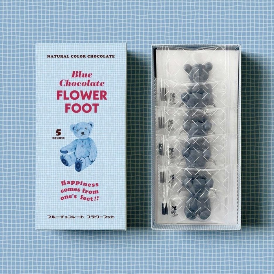 ブルーチョコレート　フラワーフット　５枚入