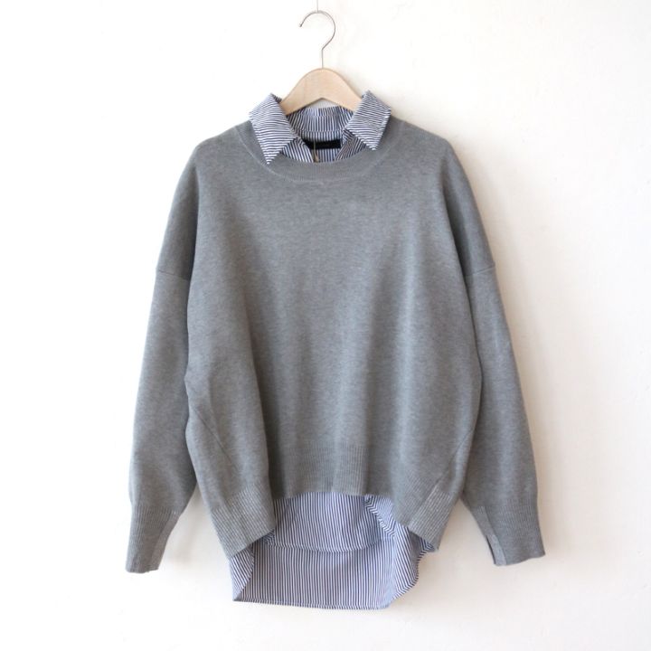 ゆるニットセットレイヤードプルオーバー