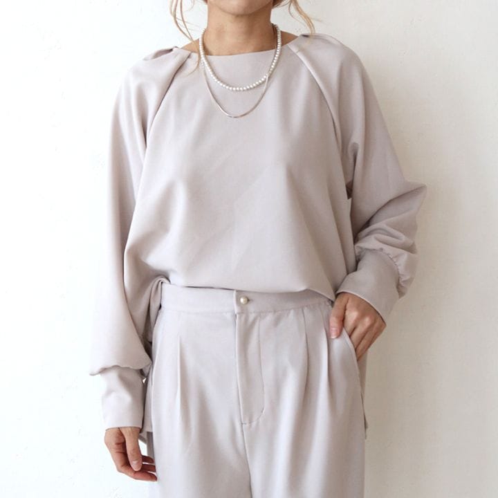 カットジョーゼットプルオーバー BE