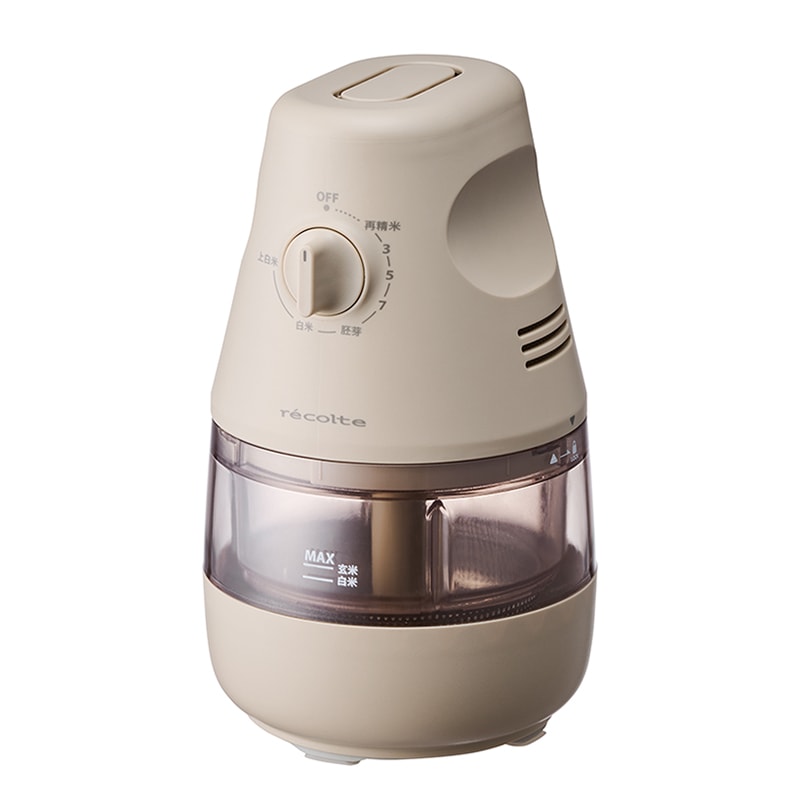 レコルト　コンパクト精米機　クリームホワイト
