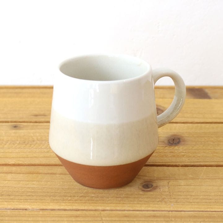 塗分けロンバスマグ 粉引