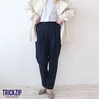 TRICKZIP（トリックジップ）テーパードストレッチポンチBK | ハンプ