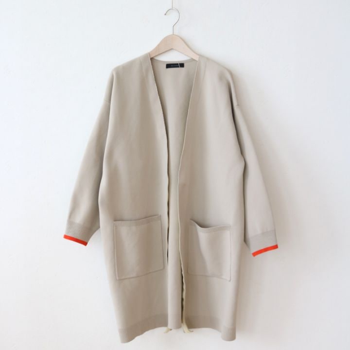 前立て裏グログラン軽量ニットコーディガン