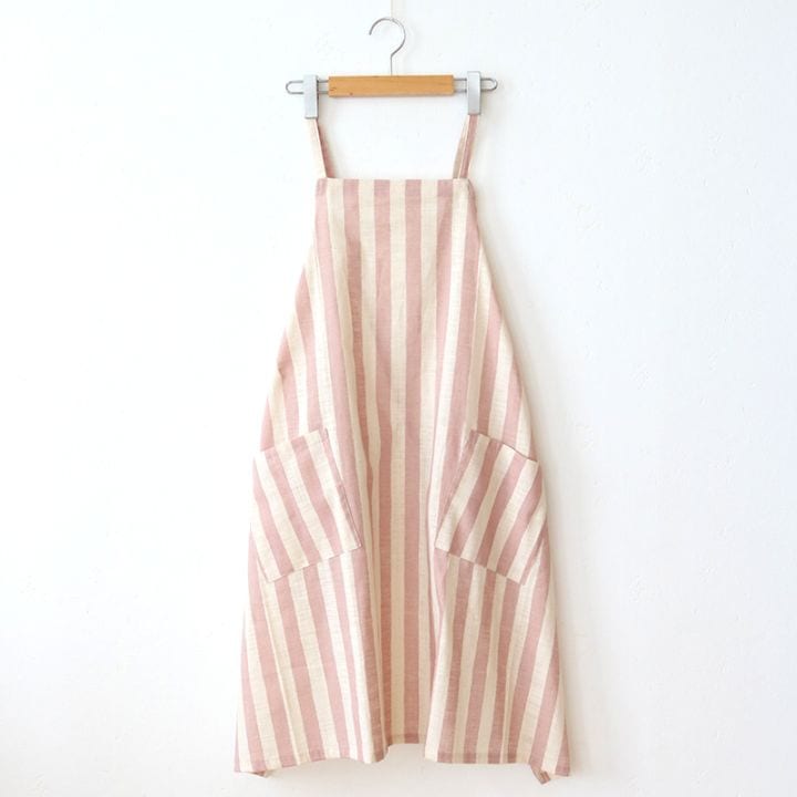 HDバッククロスエプロン ストライプ PK