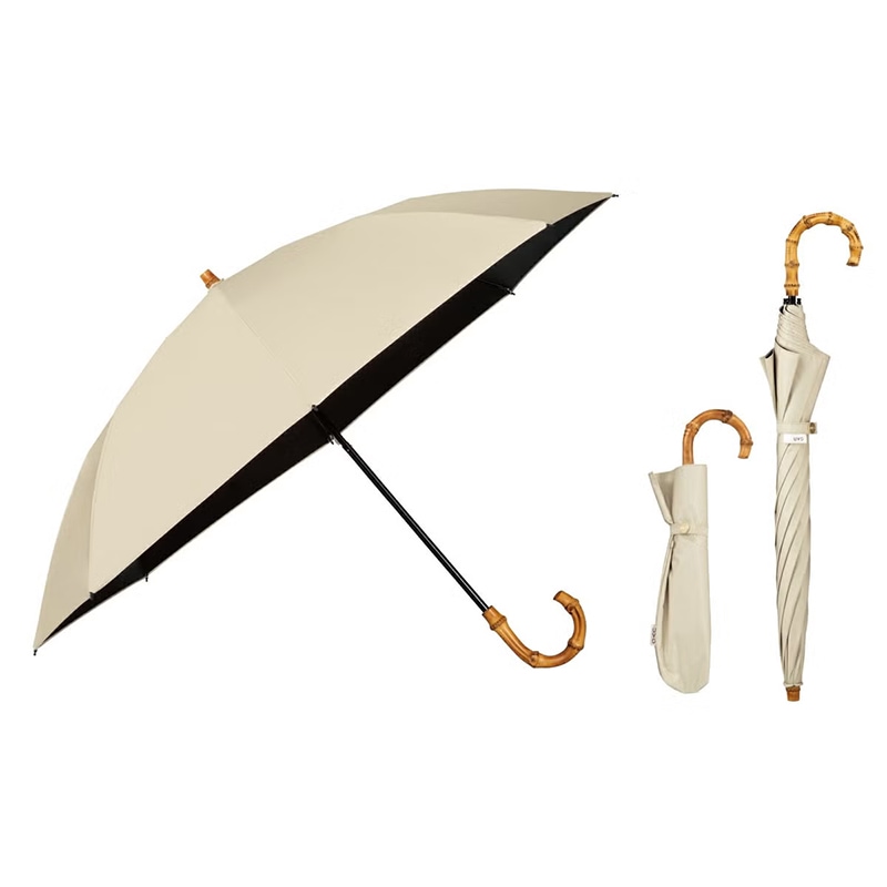 晴雨(折傘)UVO(ウーボ)CALM2段折無地mini BE