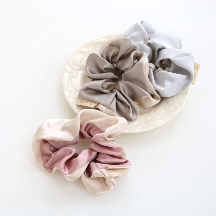 Bon est bon シルク100％シュシュ バイカラー