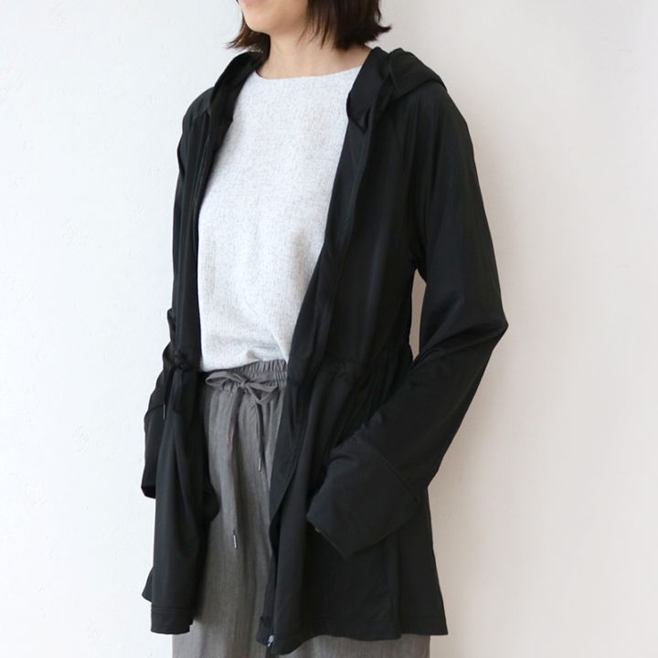 ママさんが考えた最強のUVパーカー ロングBLK