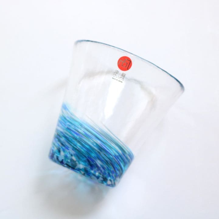 津軽びいどろ 六の色 グラス 海