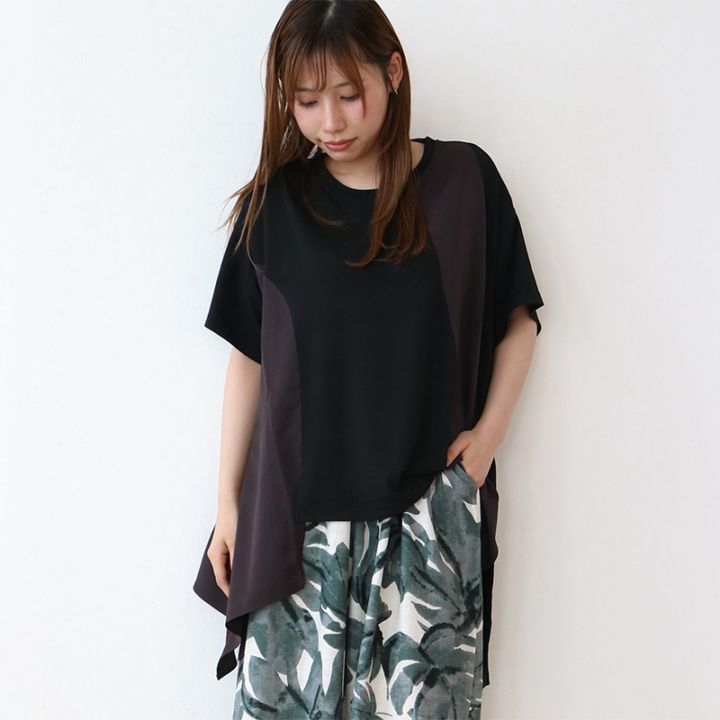 異素材切替チュニック