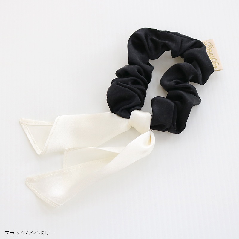 Bon est bon シルク100%シュシュ リボン
