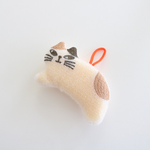 【2月末お届け】キラキラおそうじスポンジ　ミケ