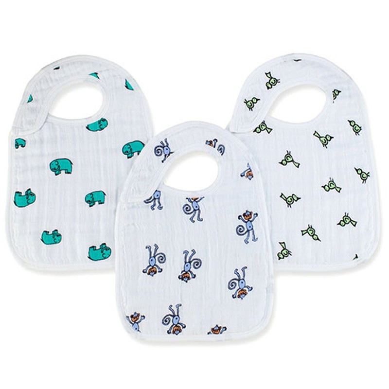 スナップ付きビブ3枚入り ジャングルジャム|エイデン&アネイ aden+anais