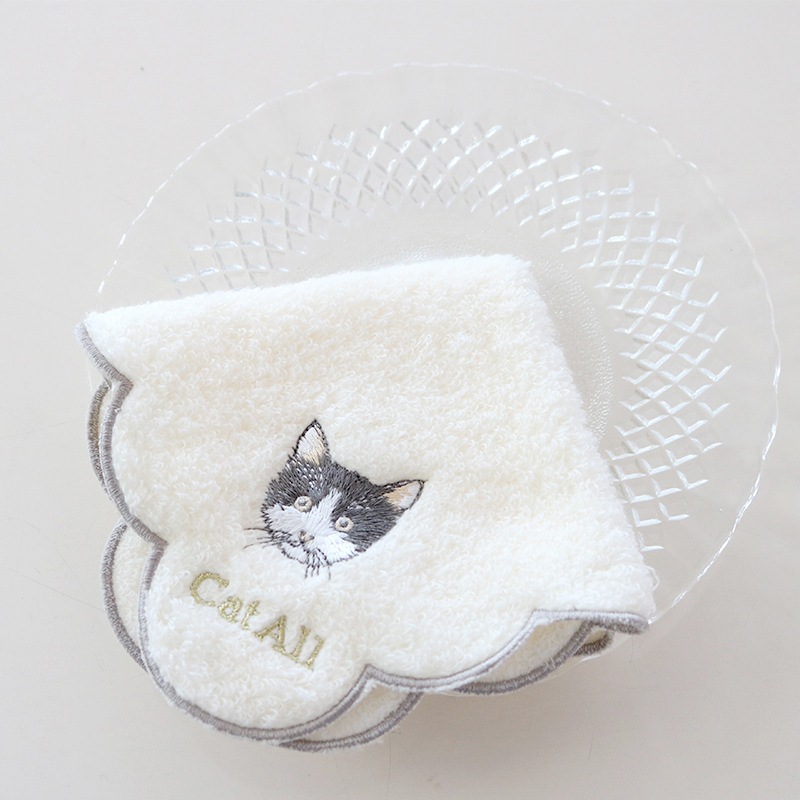 CatAll スカラップハンカチ IV×GY