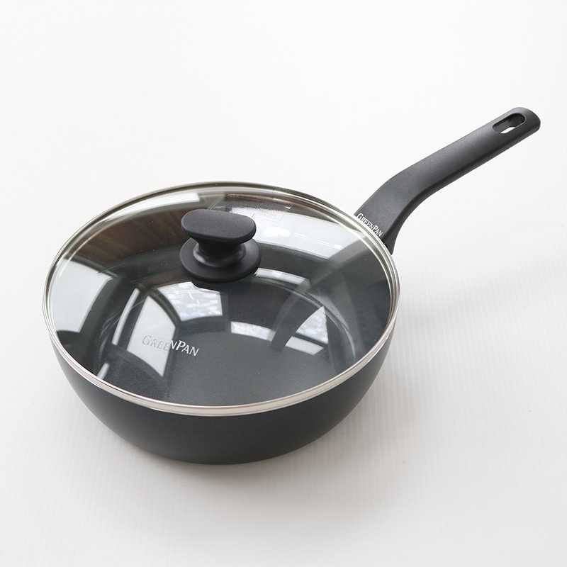 グリーンパン エッセンス フライパン 24cm 深型ガラス蓋付き | ハンプ
