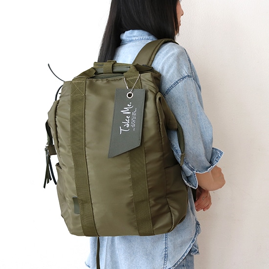TakeMe(テイクミー)3レイヤーデイパック Cargo KH カーキ
