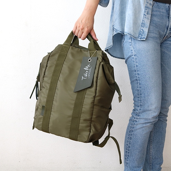 TakeMe(テイクミー)3レイヤーデイパック Cargo KH カーキ