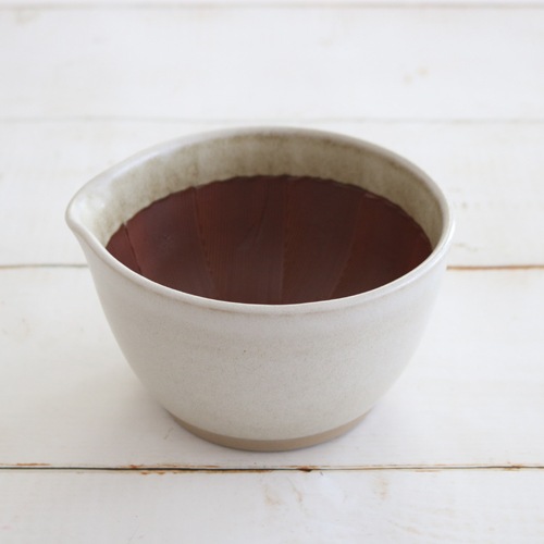 もとしげ　すり鉢　中　白マット