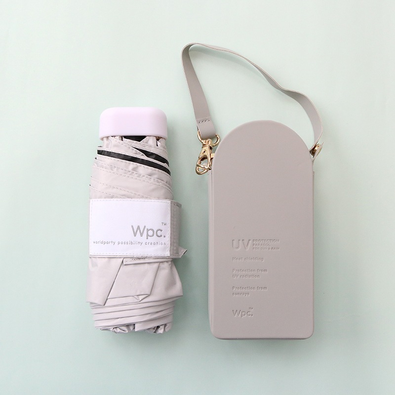 晴雨兼用（折傘）遮光ポシェットタイニー GY