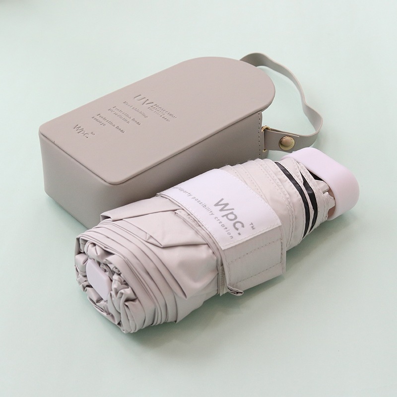 晴雨兼用（折傘）遮光ポシェットタイニー GY