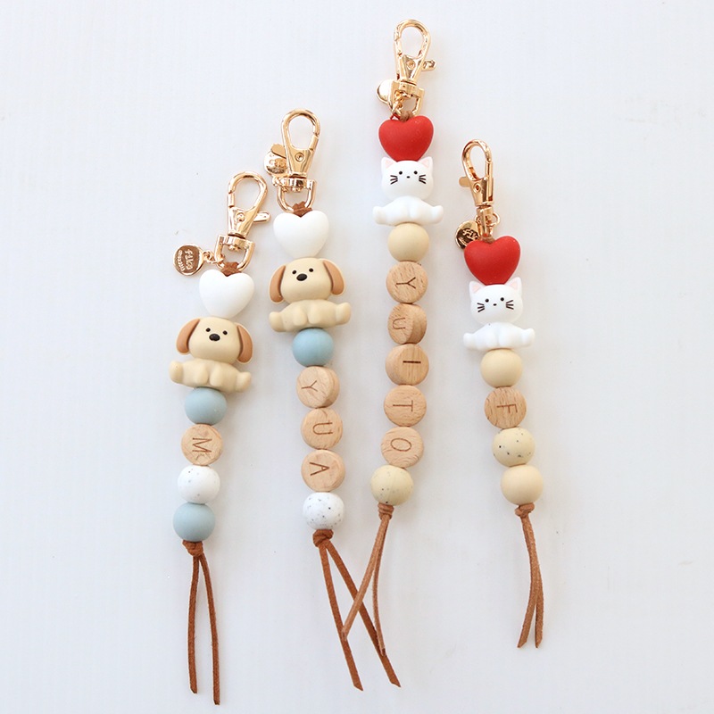 【2/20AM10時より販売再開】fikaおなまえキーホルダー いぬねこ