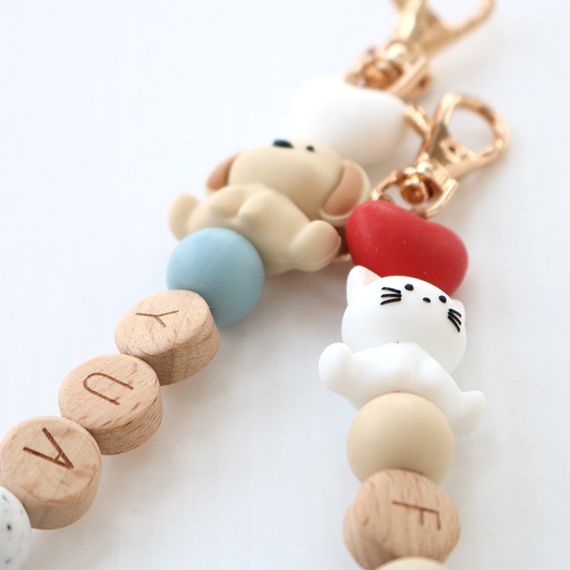 【2/20AM10時より販売再開】fikaおなまえキーホルダー いぬねこ