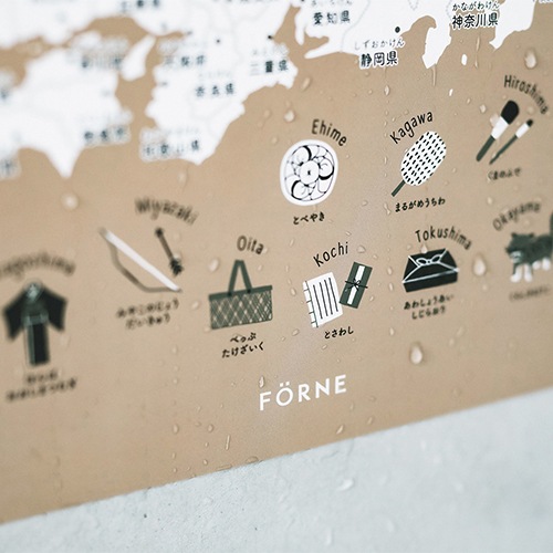 FORNE（フォルネ）　japan map poster 日本地図ポスター