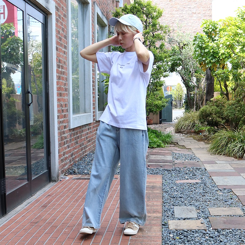 トリックジップ 涼やわリネンデニムのNEWカーブパンツ BL | ハンプ