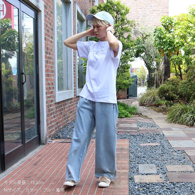 トリックジップ 涼やわリネンデニムのNEWカーブパンツ NV