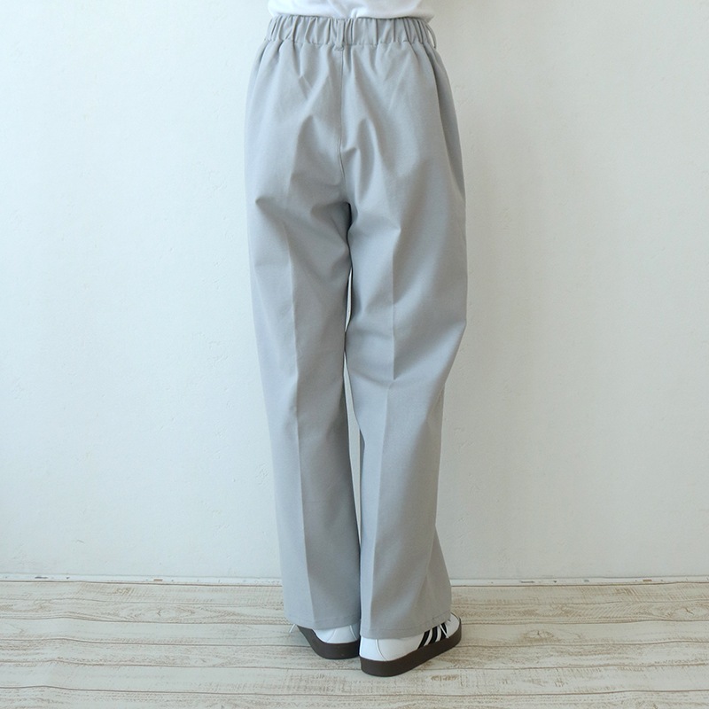 トリックジップ きれいめポンチのタックストレートパンツ LGY