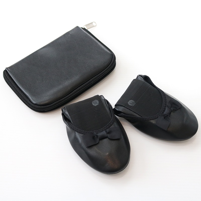 プリエ クラシック携帯スリッポン リボン BK