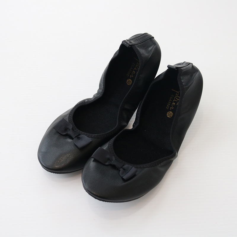 プリエ クラシック携帯スリッポン リボン BK