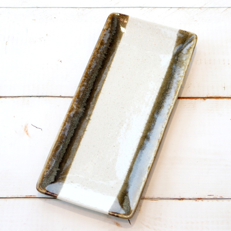 白唐津益子 長角さんま皿