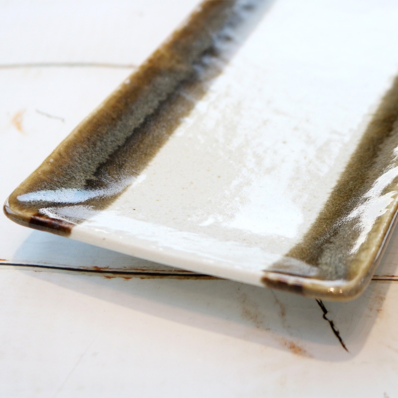 白唐津益子 長角さんま皿