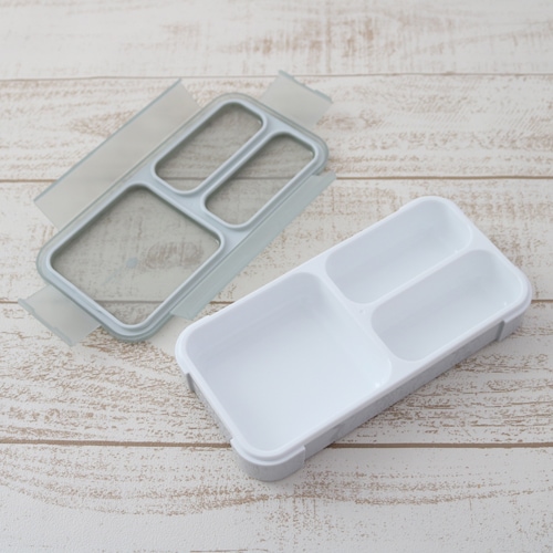 薄型弁当箱 抗菌フードマン400 ライトグレー