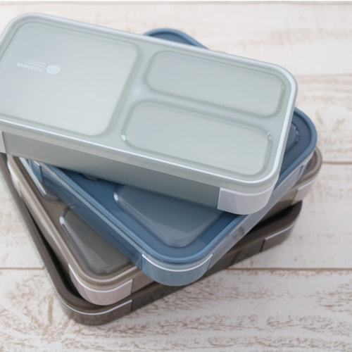 薄型弁当箱 抗菌フードマン400 ライトグレー