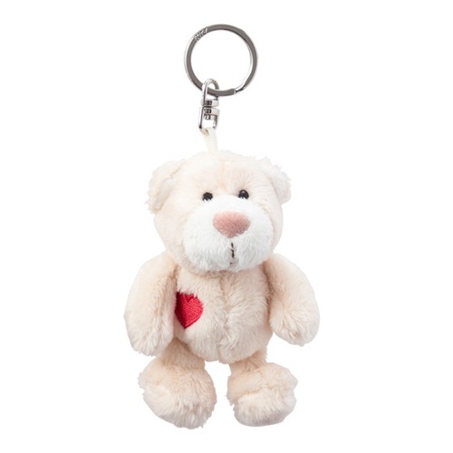 NICI キーリング ラブベア ホワイト 10cm