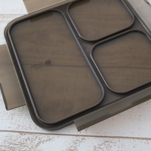 薄型弁当箱 抗菌フードマン８００ アッシュブラウン