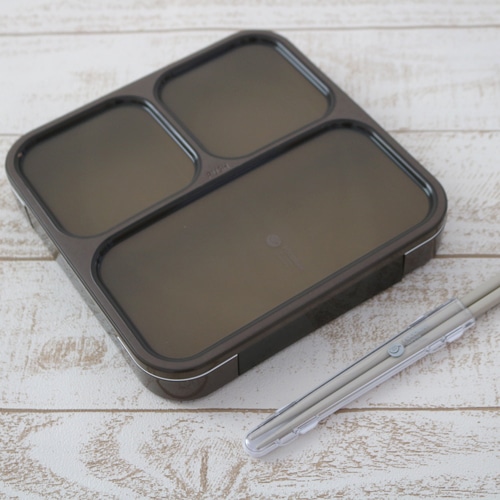 薄型弁当箱 抗菌フードマン８００ アッシュブラウン