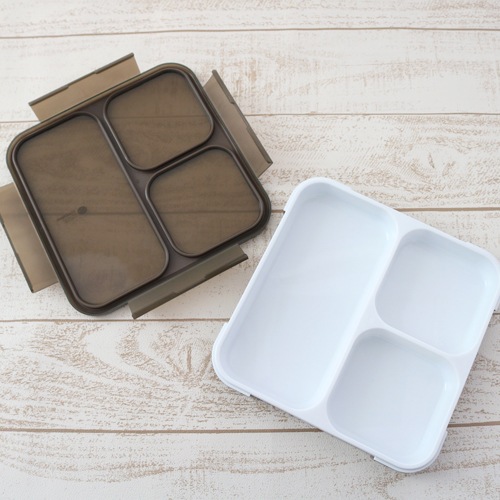 薄型弁当箱 抗菌フードマン８００ アッシュブラウン