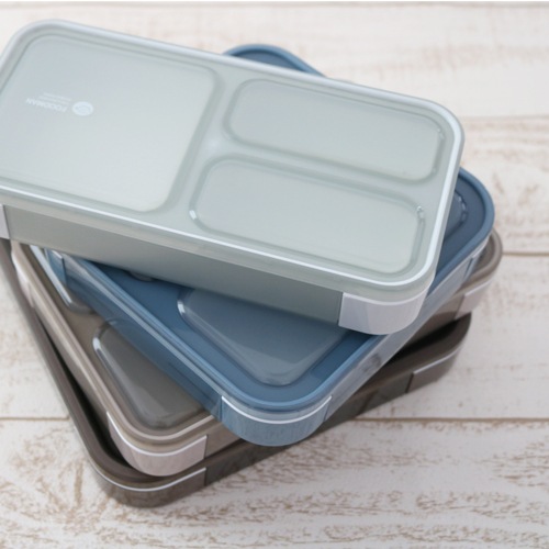 薄型弁当箱 抗菌フードマン８００ アッシュブラウン