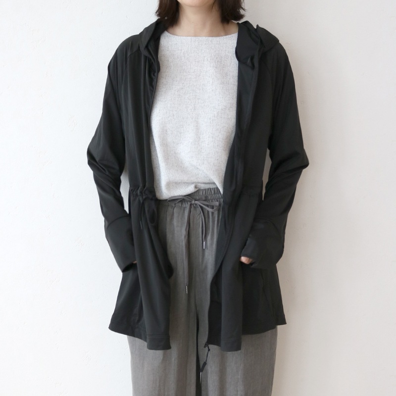 ママさんが考えた最強のUVパーカー ロングBLK