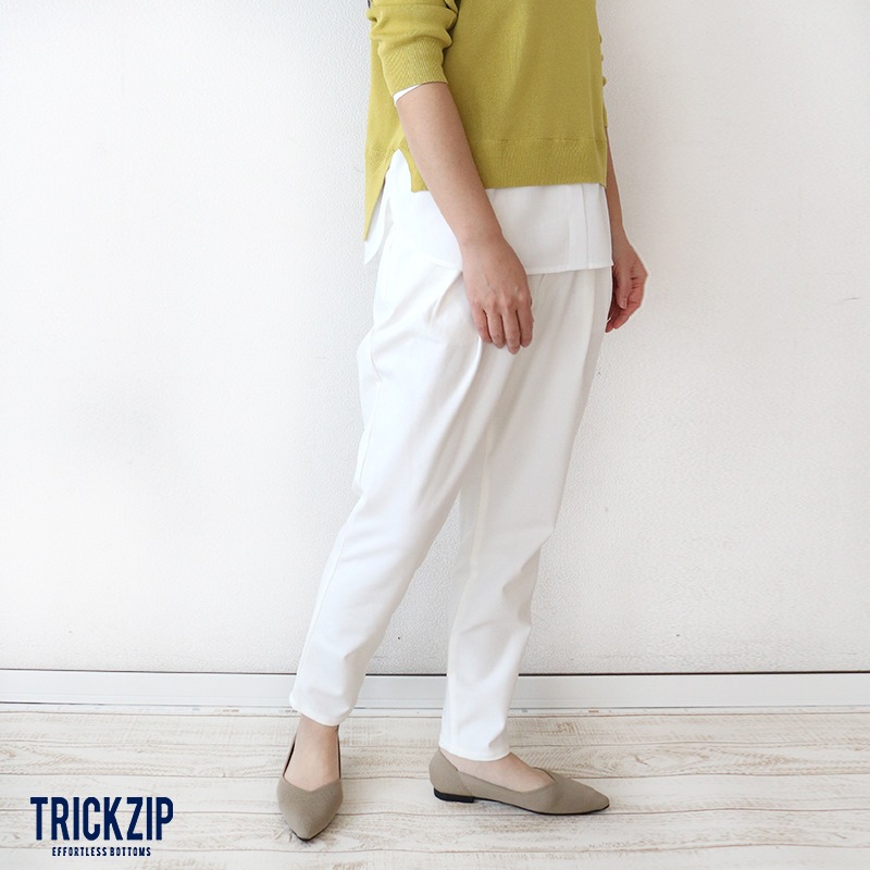 トリックジップテーパードストレッチポンチ WH