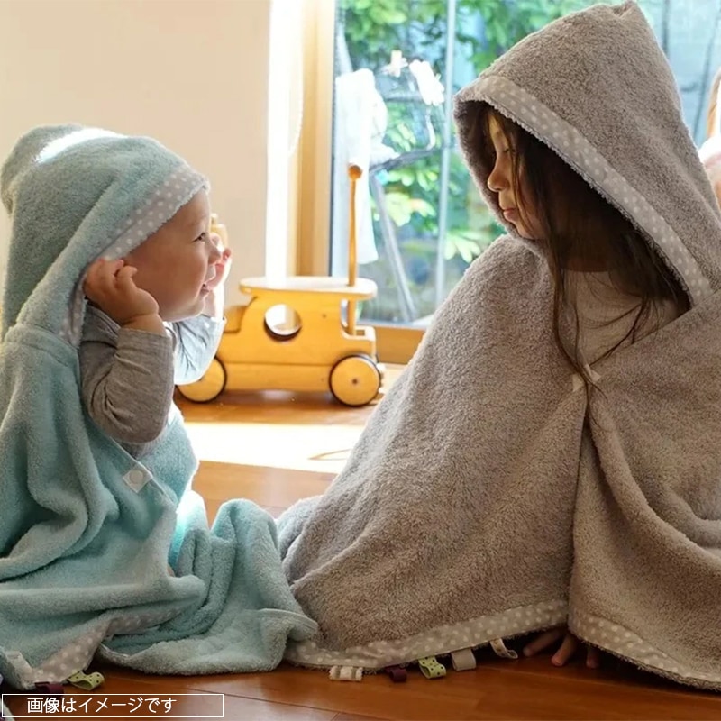 ふわふわにぎにぎ フード付きバスタオル GY｜今治タオル