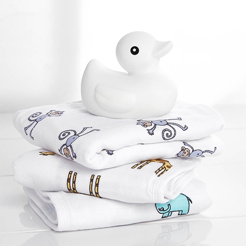 モスリンウォッシュクロス3枚入り ジャングルジャム|エイデン&アネイ