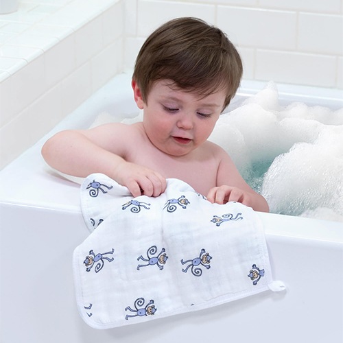 モスリンウォッシュクロス3枚入り ジャングルジャム|エイデン&アネイ